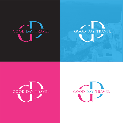 Luxury universal travel logo for marketing travel to brides, families, and premium travelers. Design by DX Raven Design