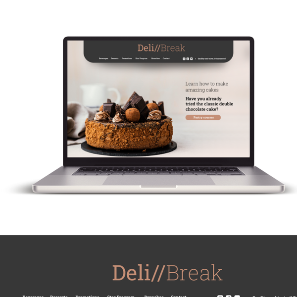 Elegant Cake Website Concept