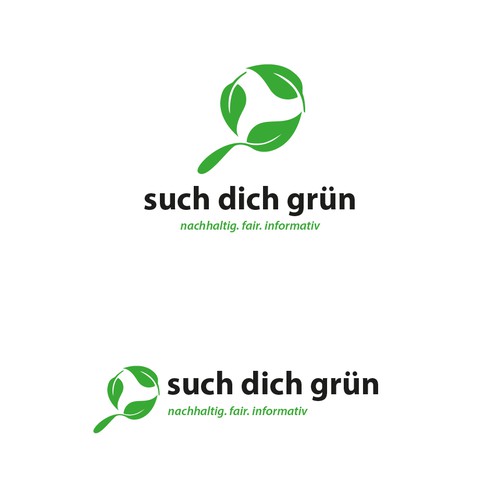 Logo for sustainability portal with the slogan - sustainable, fair, informative. Design von PasaiaCom