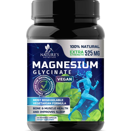 Natural Magnesium Glycinate Design needed for Nature's Nutrition Design by Wfemme