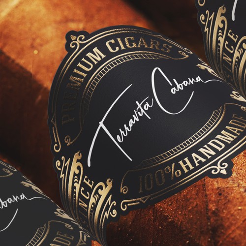 Cigar band design for high end cigar Design by Miliauskasmarius