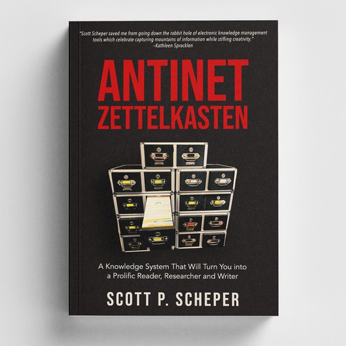 Design di Design the Highly Anticipated Book about Analog Notetaking: "Antinet Zettelkasten" di -Saga-