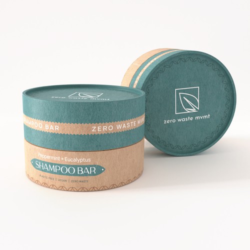 Packaging design for a zero waste shampoo bar! Design by DG[Graphix]