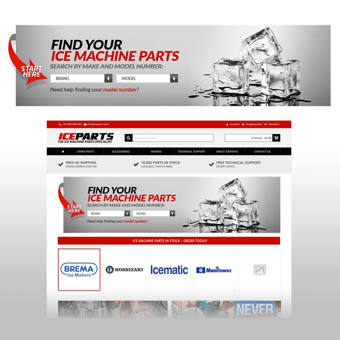 Design a banner for spare parts website Banner ad contest