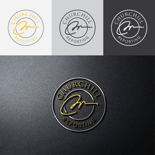 Logo for court reporting company meant to have a Mad Men (tv show) feel. Design by Per CikSa