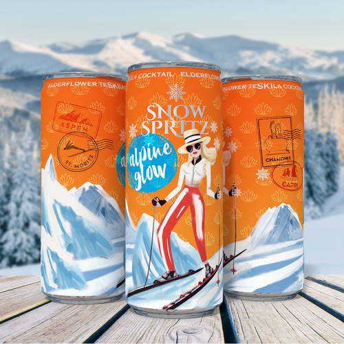 Snow Tequila Cocktail CANS Diseño de familydog