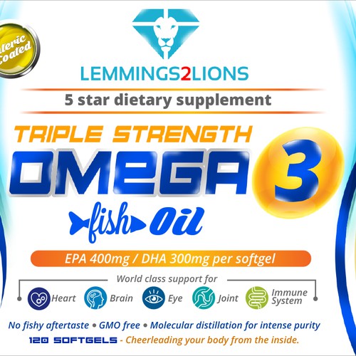 Designs | Create a wow factor label for an Omega 3 fish oil label ...