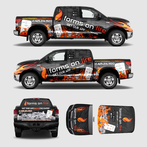 Toyota Tundra Wrap - Forms On Fire! Design von DVKstudio™