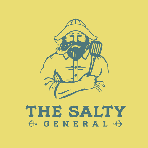 Salty New England General Store / sandwich shop combining classic text & modern imagery Design by Arto!