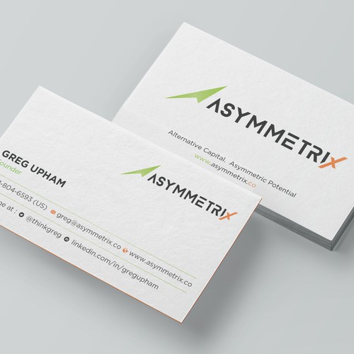 Design a cool, edgey but sophisticated business card for an alternative investment firm. Design von prosenjit_P