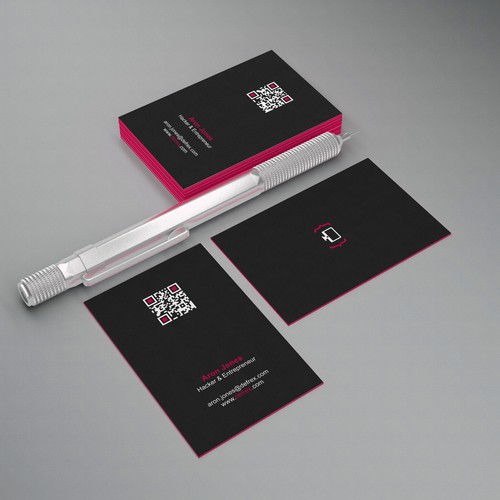 Create an elegant business card for an entrepreneurial hacker Design by rikiraH