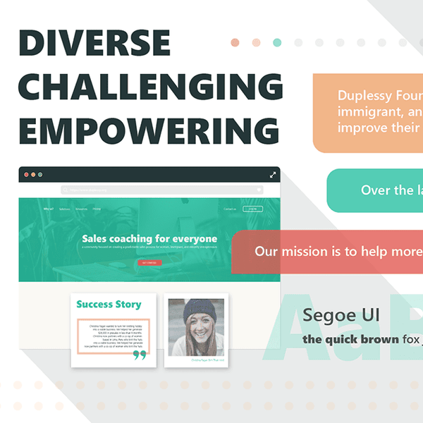 Design by Eveline Saba titled "Stylescape for Duplessy Foundation"