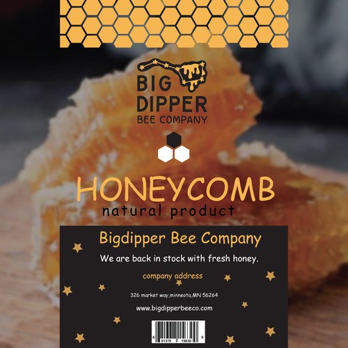 Design a label for my home grown Honey Comb Design by LAXMI DESIGNHUB