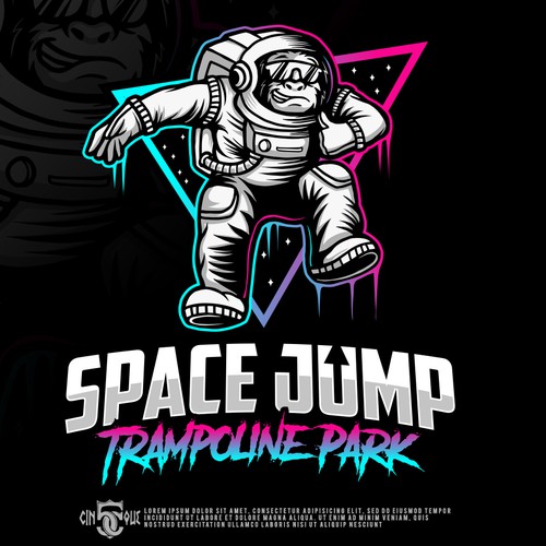 Space Jump Trampoline Park - Logo Design For Space Themed Adventure Park Design by Cinque❞