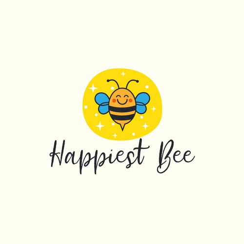 Design a cute, happy logo for Happiest Bee.-ontwerp door Lah-dee-dah