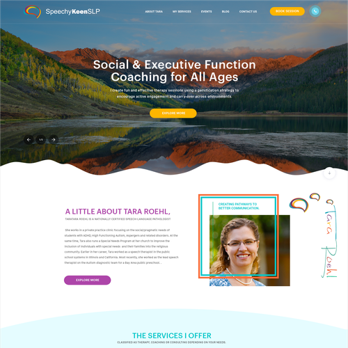 Professional but Friendly Speech Therapy website design Design by Antons Collective