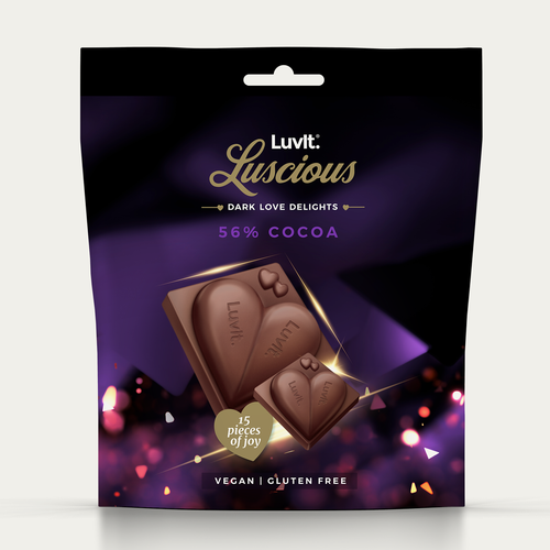 Design a standout label for a Premium Chocolate Homepack Réalisé par Zaineasca