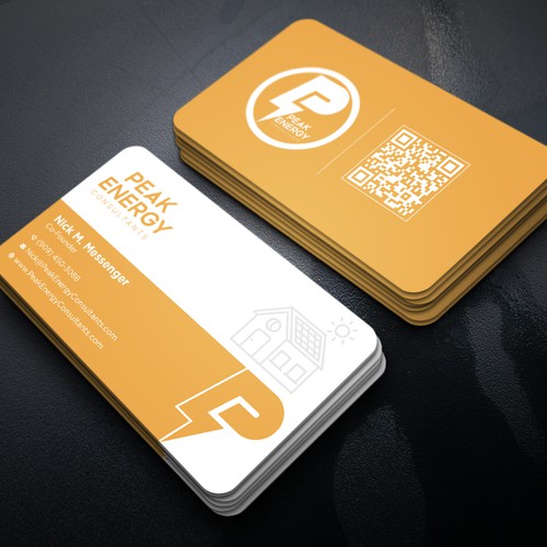 Modern Business Card Design for Electric Energy and Solar Company Design by Brandmaker artist