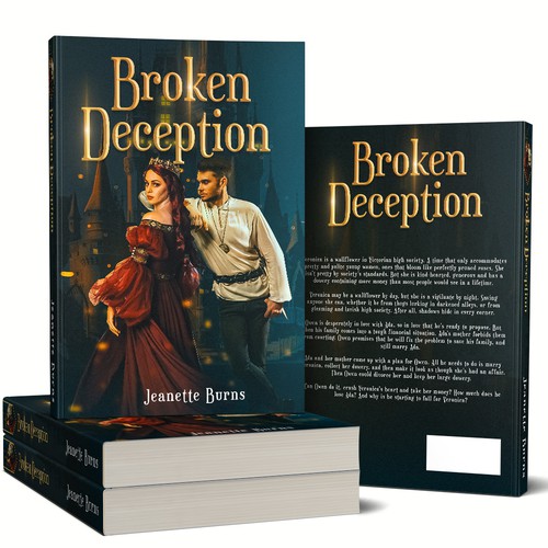 Book cover design for a novel called Broken Deception Design by Trzy ♛