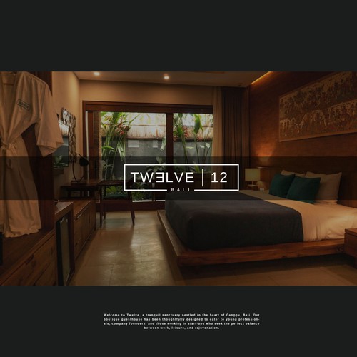 Design a Minimalistic and Sophisticated Logo & Brand Identity Pack for 'Twelve' Guesthouse in Bali" Design réalisé par Bea1990