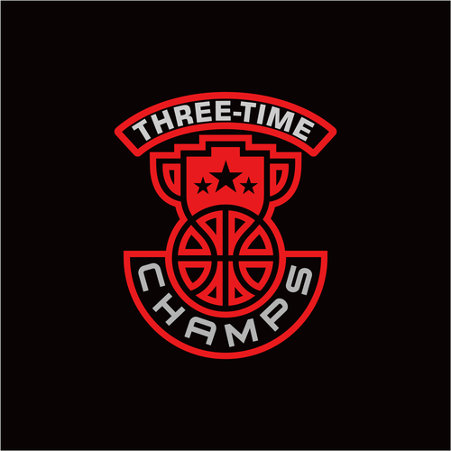 Basketball Logo for Team 'Three-Time Champs' - Your Winning Logo Featured on Major Sports Network Design by sukadarma