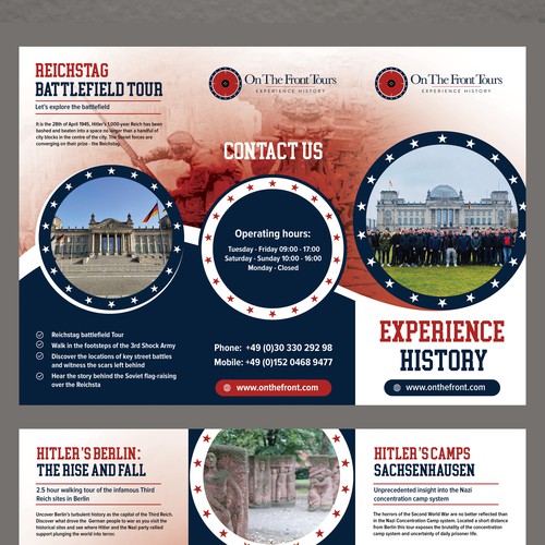 Brochure design for WW2 tour operator in Berlin Design by D Better Design