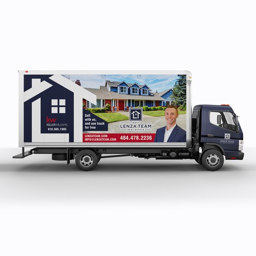 Custom Truck Design Wrap for Real Estate Agent, CREATIVE PROFESSIONAL CLEAN Design by HARU_ICHIBAN_