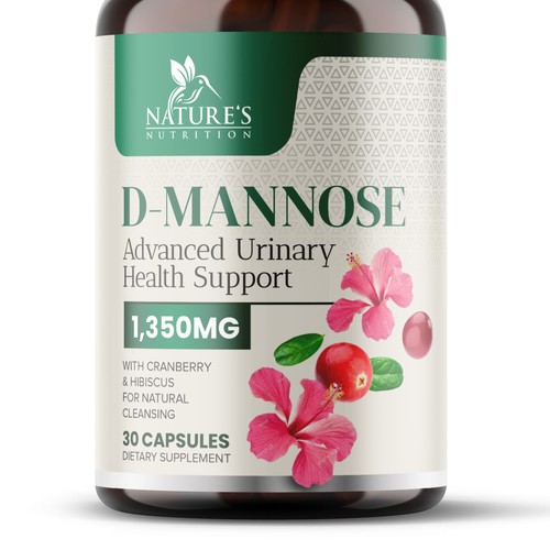 Colorful D-Mannose Design Needed for Nature's Nutrition Design by GayanMH