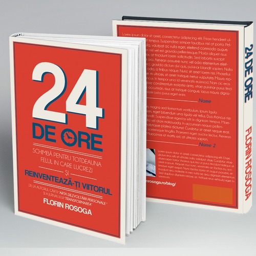 Design a eyecatching book cover for "24 Hours" Romanian book on time management and personal product Design by .ela