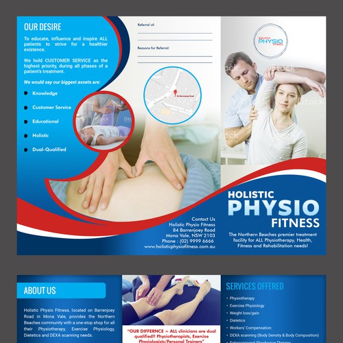 Physiotherapy clinic needs professional pamphlet Réalisé par Soma123