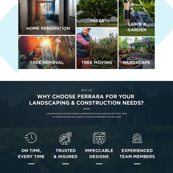 MakeHomeAmazing.com Ferrara Landscaping & Construction LLC website re-design