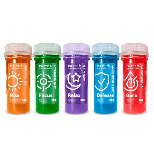 Small Wellness Shot Label! Design by imöeng