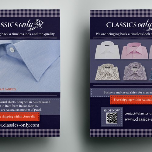 Brochure for high quality shirt business | Postcard, flyer or