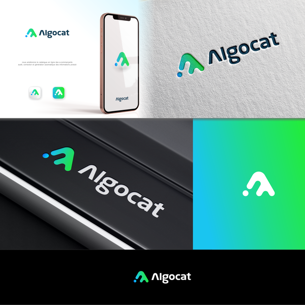 futuristic and technological "A" initial design