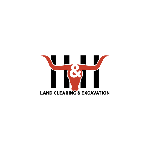 LOGO AND LETTER HEAD FOR H&H LAND CLEARING AND EXEXCAVATION Design by RedvyCreative