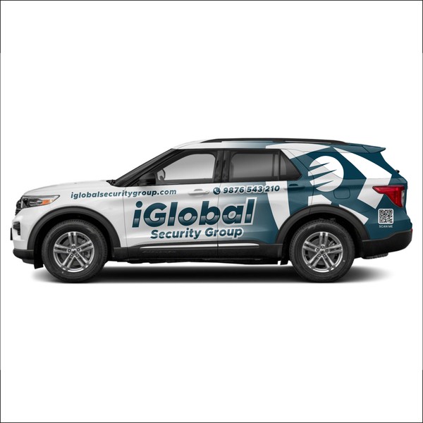 Design by dnite titled "iglobal security car wrap"