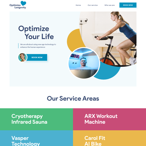 Optiimize longevity website Design by The Lion King