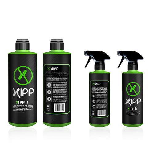 Create a modern bottle design for car detailing company xipp, Product label  contest