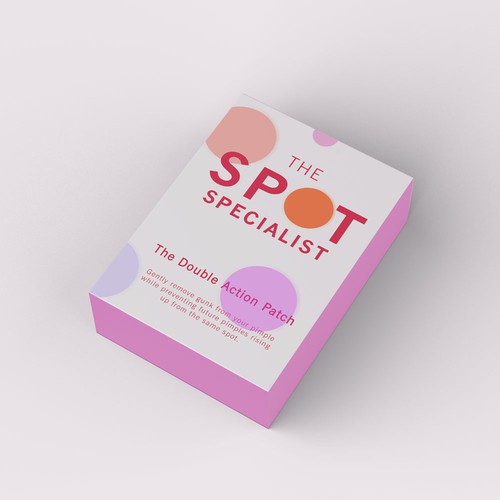 Pimple Patch PACKAGING to appeal to FEMALE BEAUTY user Design by AnaHola