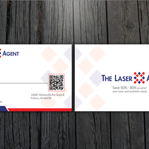 Create a modern, memorable business card for The Laser Agent! Design by ™SF_Design™