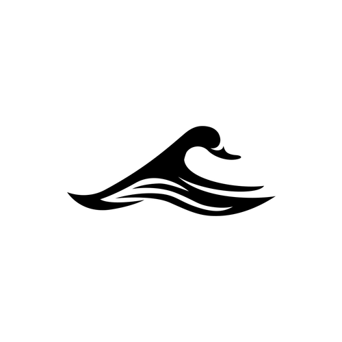 Coastal lifestyle brand featuring a mallard duck and wave, appeal to outdoor enthusiasts and surfers Diseño de Raz4rt