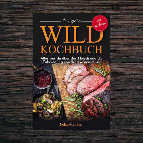 wild meat cookbook cover-ontwerp door Abu Hanifah Studio