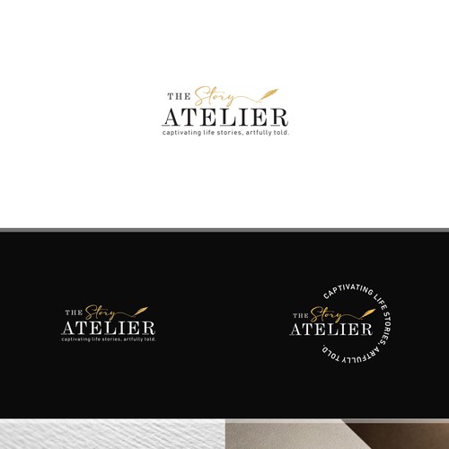 A logo that combines Old & New for a luxury unique writer's atelier Design by creamworkz ☠