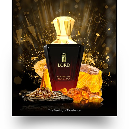 Design Poster  for luxury perfume  brand Diseño de Ritesh.lal