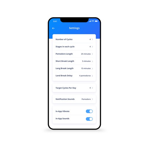 Design a beautiful Pomodoro app Design by M/Z