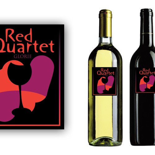 Glorie "Red Quartet" Wine Label Design Réalisé par jadrankas