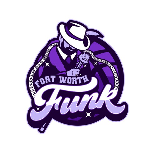 Basketball Logo for Team 'Fort Worth Funk' - Your Winning Logo Featured on Major Sports Network Design by Deezign Depot