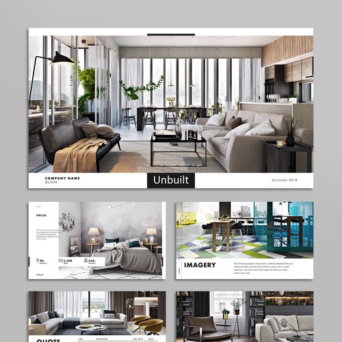 Powerpoint presentation for 3D visualisation company Design by velvetmade