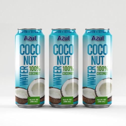 HELP CREATE A COCONUT WATER LABEL PART OF COCONUT WATER LINEUP 100% COCONUT WATER Diseño de creationMB