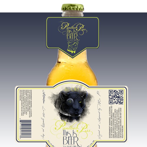 "Panther Piss" BEER Label - GuaranteedWinner - Blind, not private.   Get Pissed!   Design by Suxzero